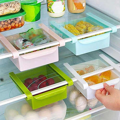 Hanging Plastic Refrigerator Clapboard Storage Rack Kitchen Supplies Refrigerator storage rack