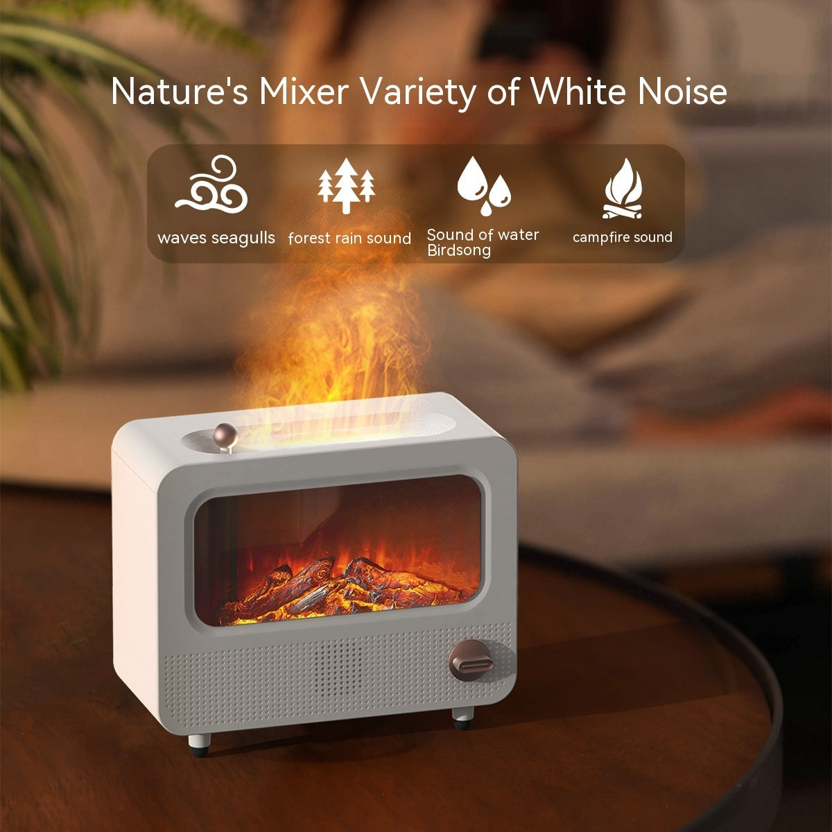 Simulation Flame Humidifier Fireplace Aroma Diffuser Household