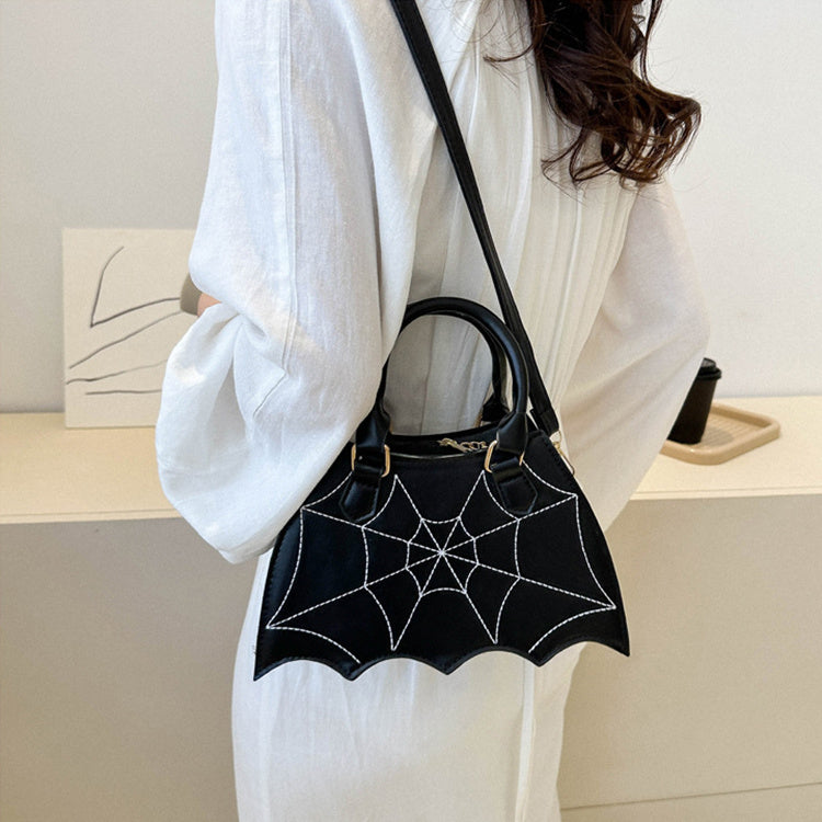 Halloween Spider Web Bag  Fashion Personality Crossbody Shoulder Bag With Handle Women's Handbags