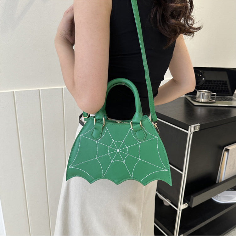 Halloween Spider Web Bag  Fashion Personality Crossbody Shoulder Bag With Handle Women's Handbags