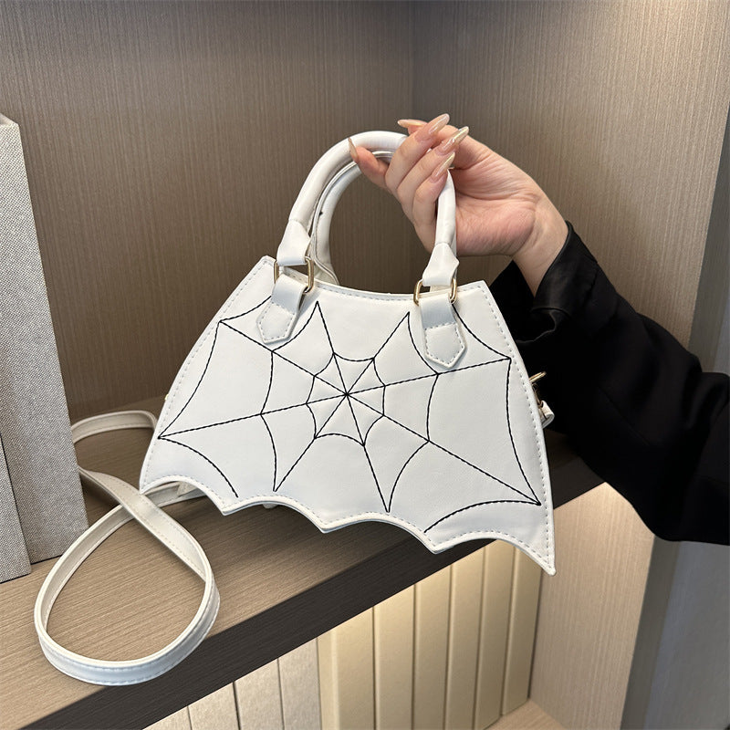 Halloween Spider Web Bag  Fashion Personality Crossbody Shoulder Bag With Handle Women's Handbags