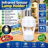 E27 Infrared Human Body Sensor Lamp Holder Led Bulb Lamp Holder Infrared Sensor Household Screw For Home Smart Life